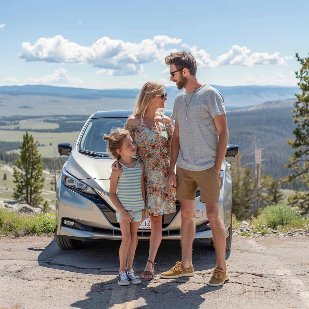 Mountain resort, a favorite summer destination for EV owners and their families.